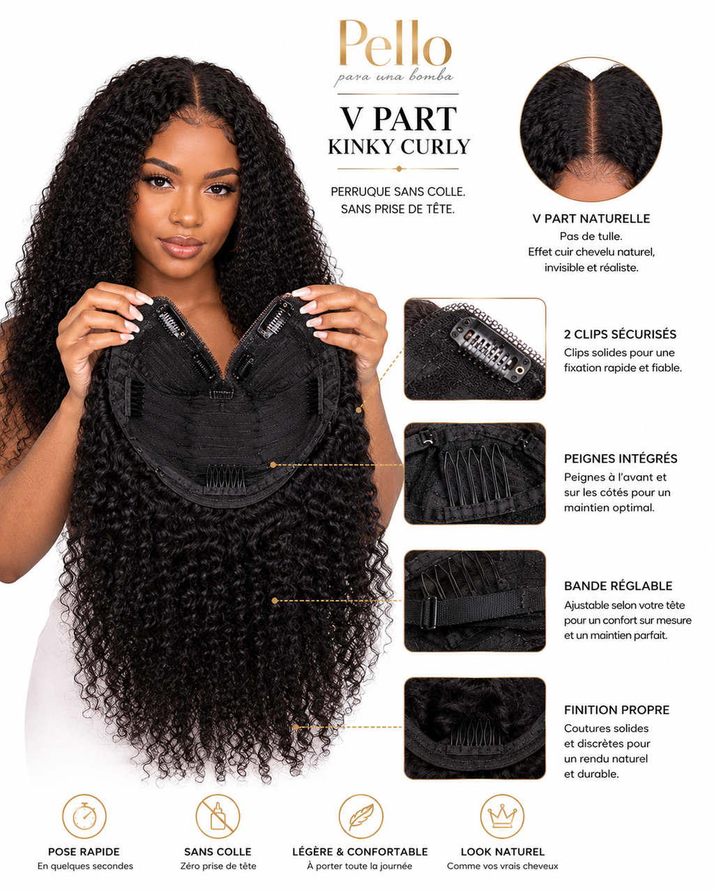 V part wig